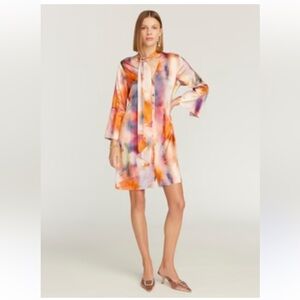 Robert Graham Orange and Purple Artistic Dress